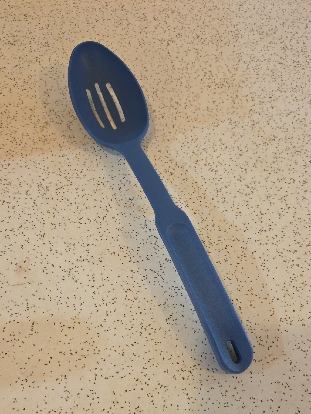 Pampered Chef Blue Nylon Slotted Serving Spoon 12.75"